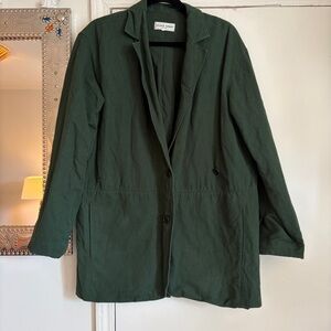 Apiece Apart oversized green linen blend blazer size small